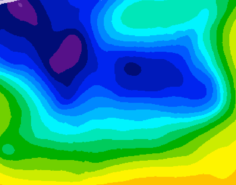 GDPS 500 millibar geopotential height 114 hour forecast chart for Canada based on 2026/01/01 0000Z data