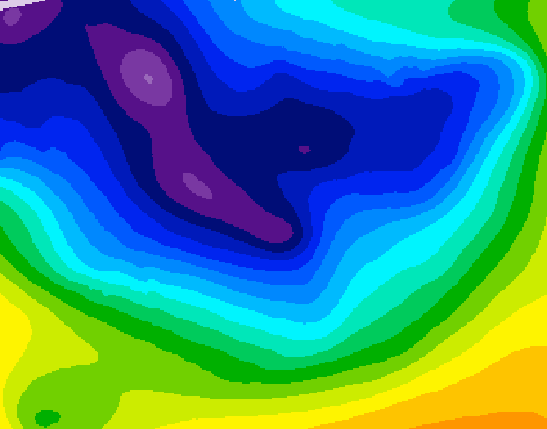 GDPS 500 millibar geopotential height 144 hour forecast chart for Canada based on 2026/01/01 0000Z data