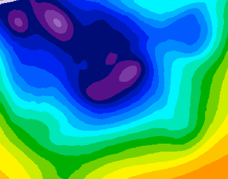 GDPS 500 millibar geopotential height 168 hour forecast chart for Canada based on 2026/01/01 0000Z data