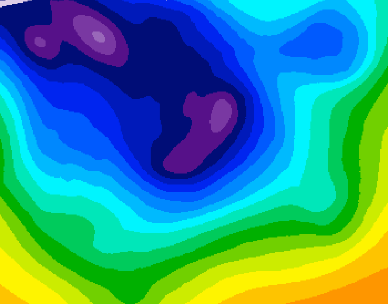 GDPS 500 millibar geopotential height 174 hour forecast chart for Canada based on 2026/01/01 0000Z data