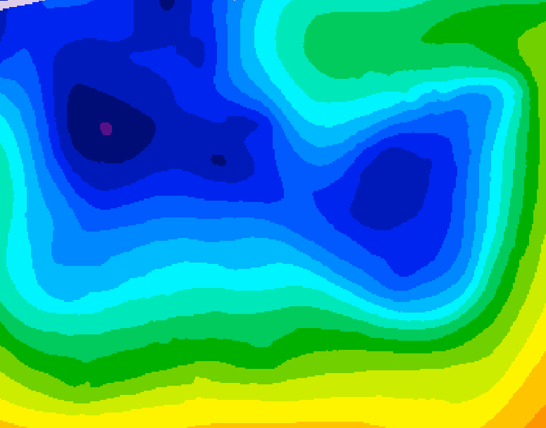 GDPS 500 millibar geopotential height 084 hour forecast chart for Canada based on 2026/01/01 1200Z data