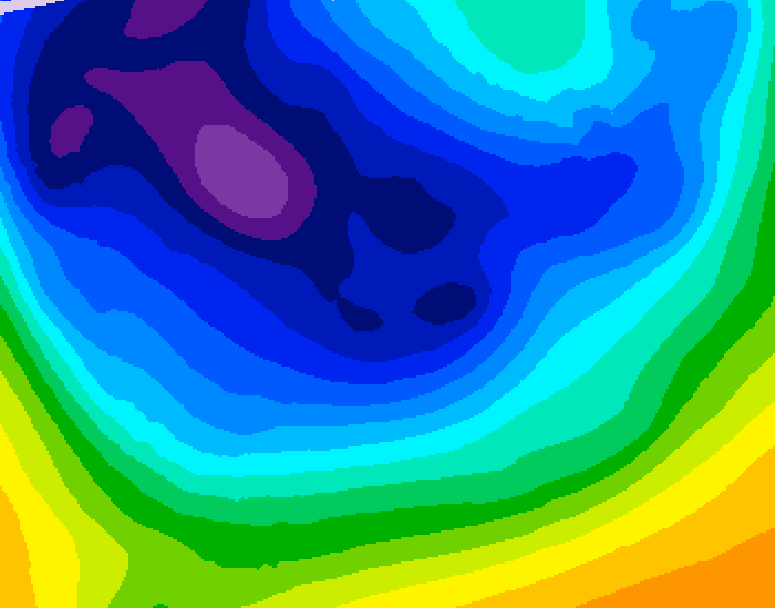 GDPS 500 millibar geopotential height 144 hour forecast chart for Canada based on 2026/01/01 1200Z data