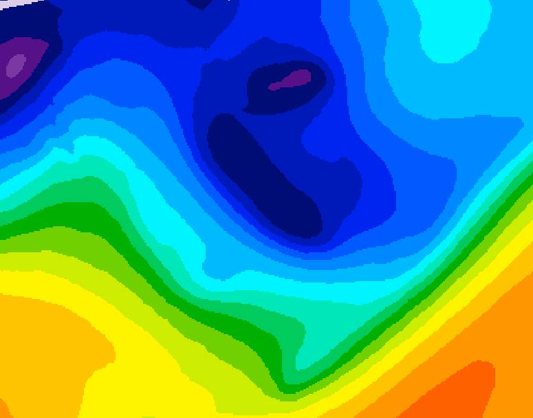 GDPS 500 millibar geopotential height 240 hour forecast chart for Canada based on 2026/01/01 1200Z data