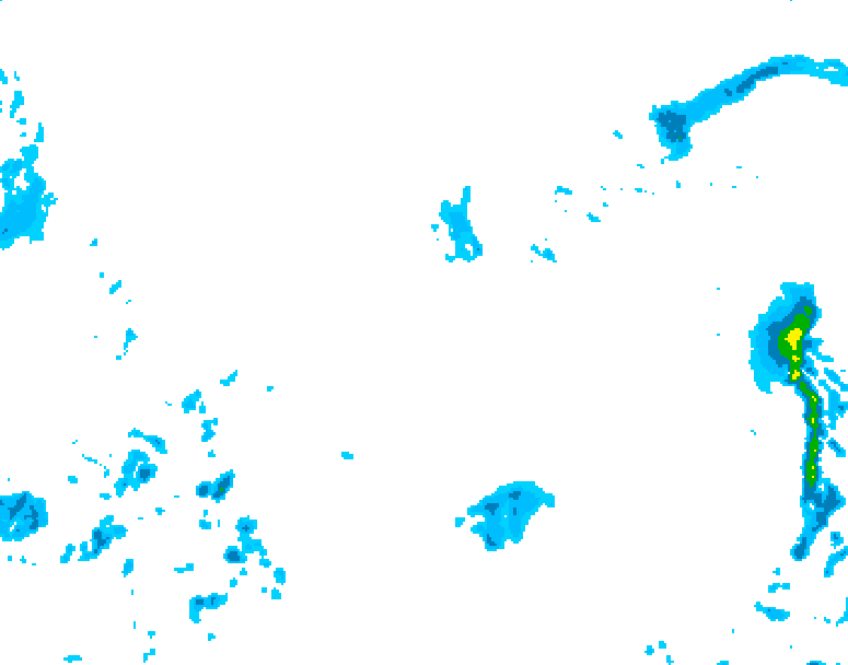 GDPS precipitation 102 hour forecast chart for Canada based on 2026/01/01 0000Z data