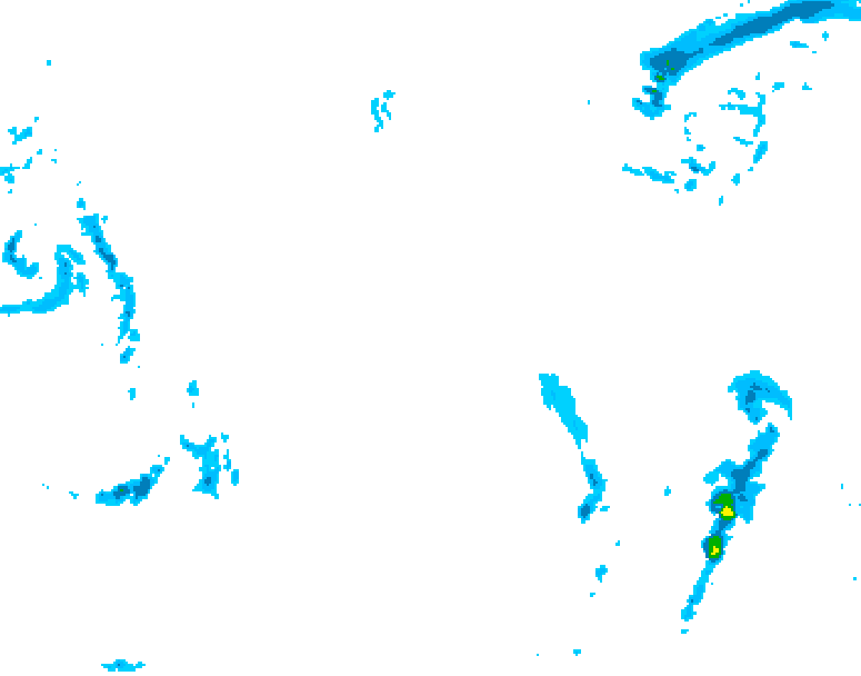 GDPS precipitation 150 hour forecast chart for Canada based on 2026/01/01 0000Z data