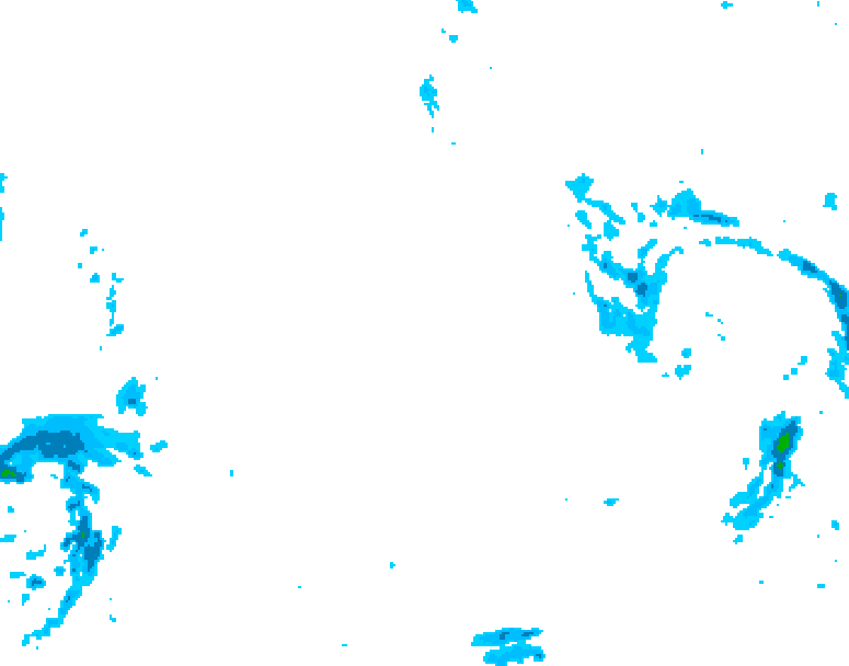 GDPS precipitation 036 hour forecast chart for Canada based on 2026/01/01 1200Z data