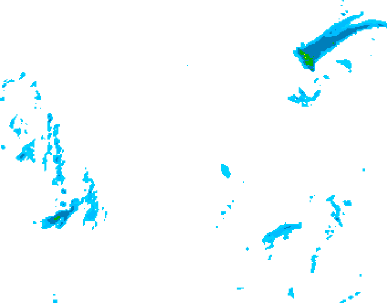 GDPS precipitation 132 hour forecast chart for Canada based on 2026/01/01 1200Z data