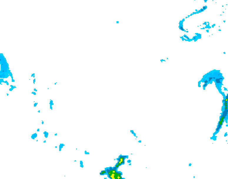 GDPS precipitation 168 hour forecast chart for Canada based on 2026/01/01 1200Z data