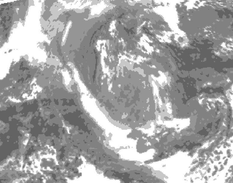 GDPS total cloud 036 hour forecast chart for Canada based on 2026/01/01 0000Z data