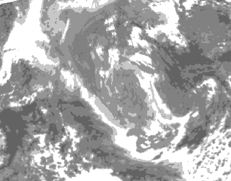 GDPS total cloud 042 hour forecast chart for Canada based on 2026/01/01 0000Z data