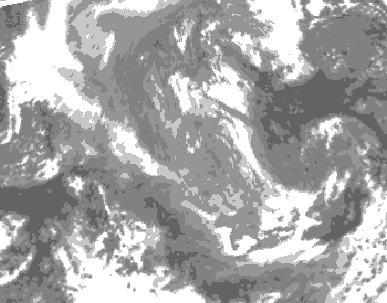 GDPS total cloud 048 hour forecast chart for Canada based on 2026/01/01 0000Z data