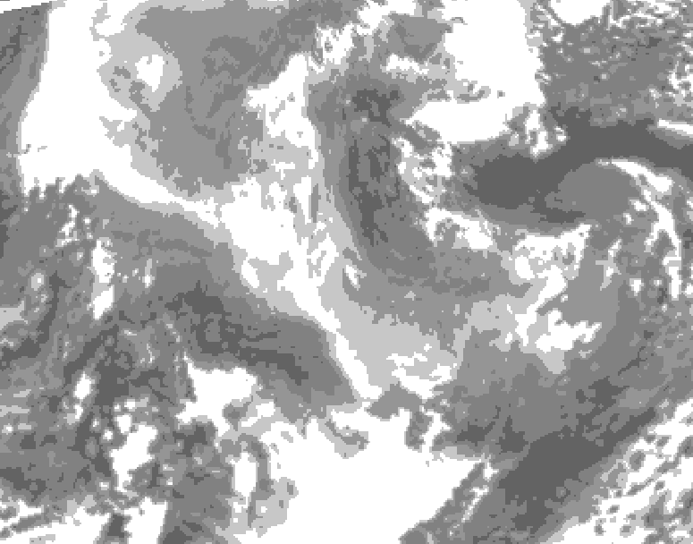 GDPS total cloud 078 hour forecast chart for Canada based on 2026/01/01 0000Z data