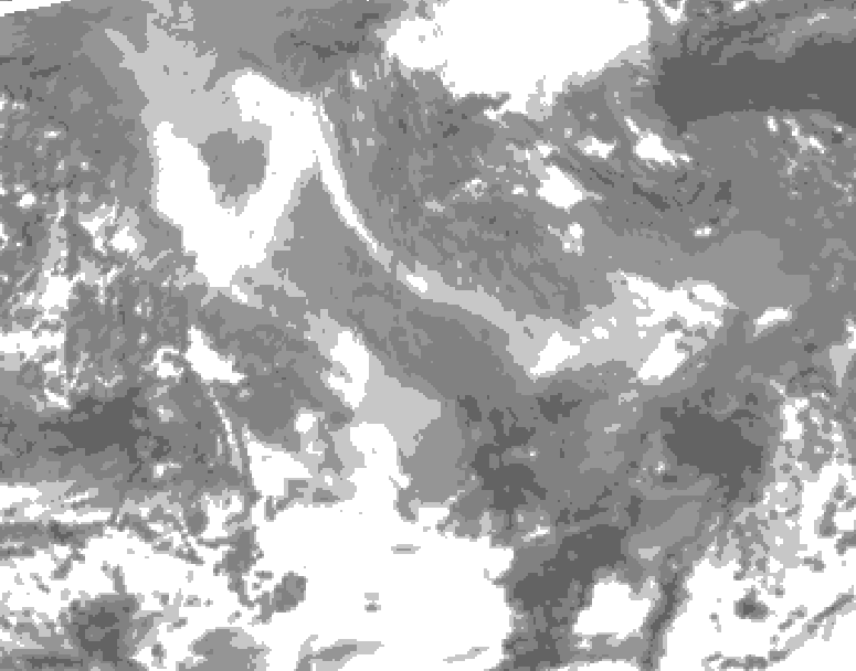 GDPS total cloud 138 hour forecast chart for Canada based on 2026/01/01 0000Z data