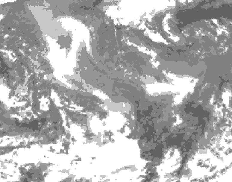 GDPS total cloud 144 hour forecast chart for Canada based on 2026/01/01 0000Z data