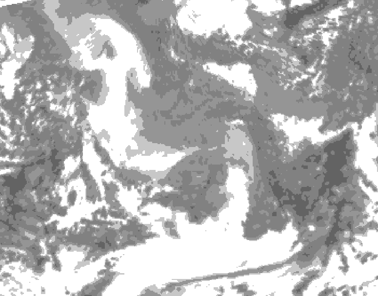 GDPS total cloud 162 hour forecast chart for Canada based on 2026/01/01 0000Z data