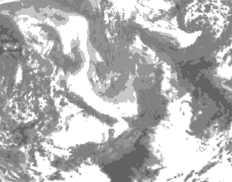 GDPS total cloud 186 hour forecast chart for Canada based on 2026/01/01 0000Z data