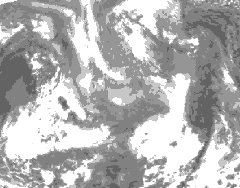 GDPS total cloud 228 hour forecast chart for Canada based on 2026/01/01 0000Z data