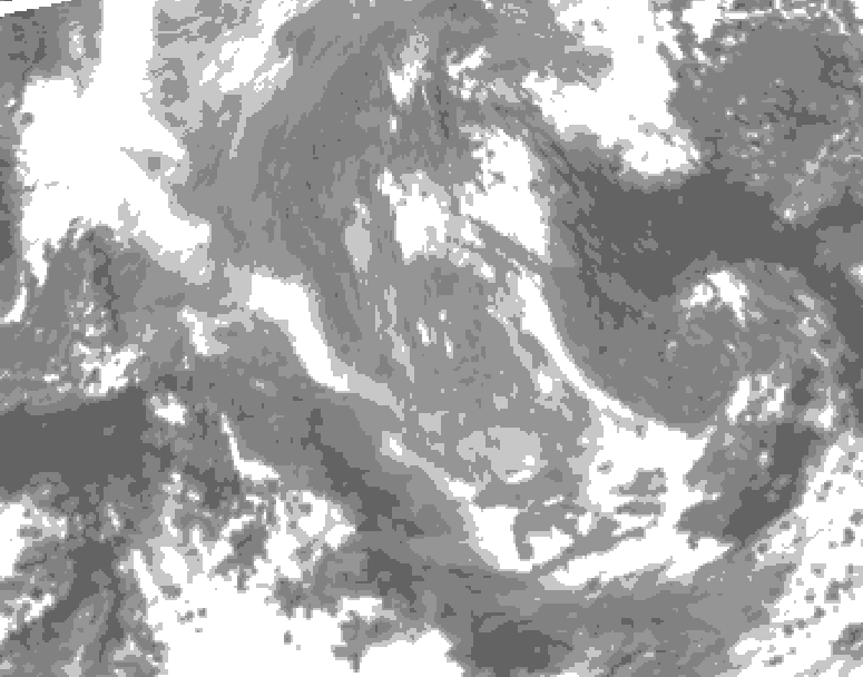 GDPS total cloud 036 hour forecast chart for Canada based on 2026/01/01 1200Z data
