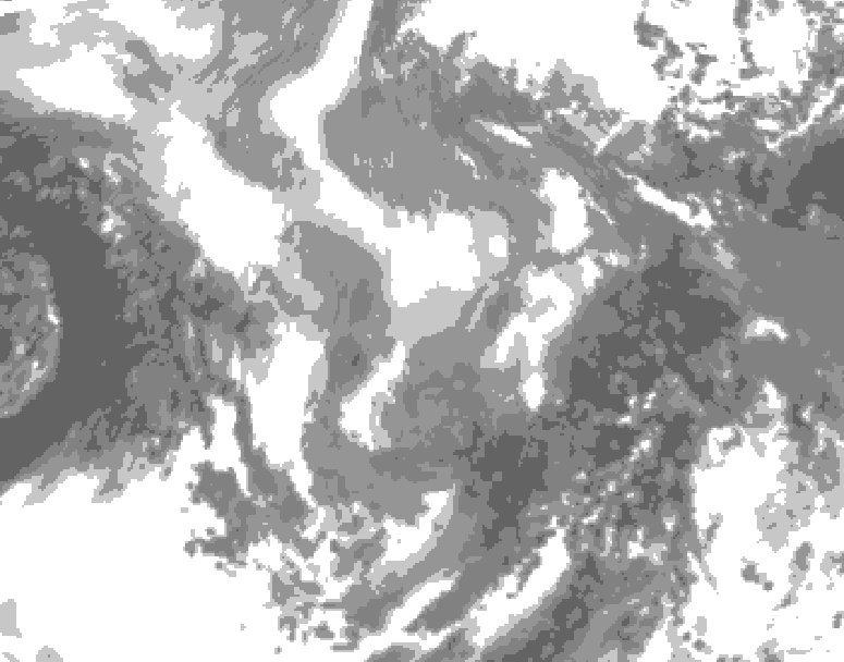 GDPS total cloud 204 hour forecast chart for Canada based on 2026/01/01 1200Z data
