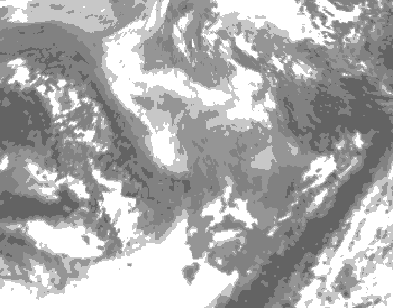 GDPS total cloud 228 hour forecast chart for Canada based on 2026/01/01 1200Z data