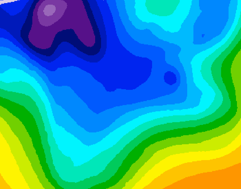 GDPS 500 millibar geopotential height 156 hour forecast chart for Canada based on 2026/01/02 0000Z data