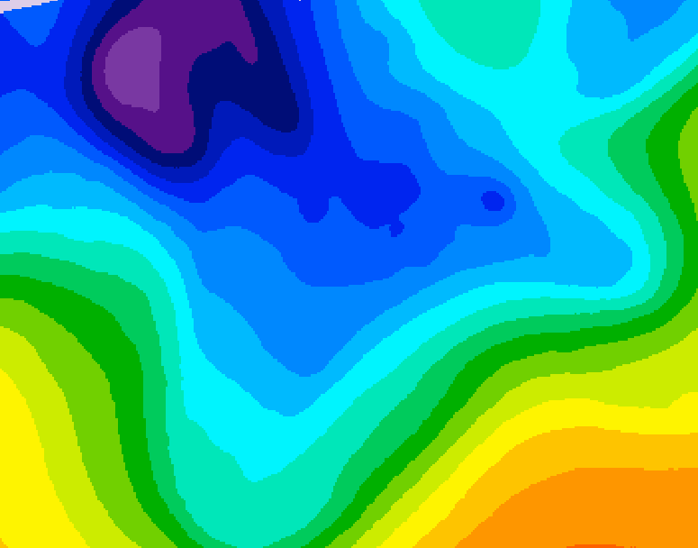 GDPS 500 millibar geopotential height 168 hour forecast chart for Canada based on 2026/01/02 0000Z data