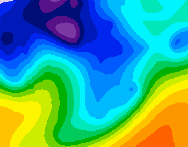 GDPS 500 millibar geopotential height 204 hour forecast chart for Canada based on 2026/01/02 0000Z data