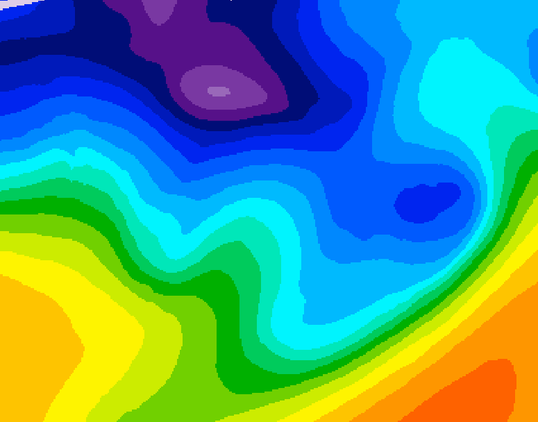 GDPS 500 millibar geopotential height 228 hour forecast chart for Canada based on 2026/01/02 0000Z data