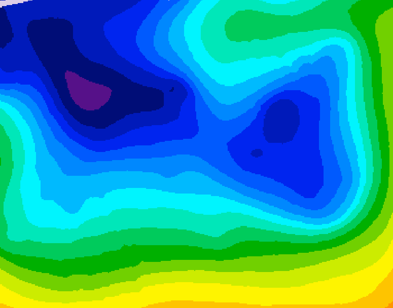 GDPS 500 millibar geopotential height 066 hour forecast chart for Canada based on 2026/01/02 1200Z data