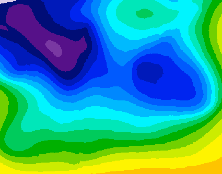 GDPS 500 millibar geopotential height 078 hour forecast chart for Canada based on 2026/01/02 1200Z data