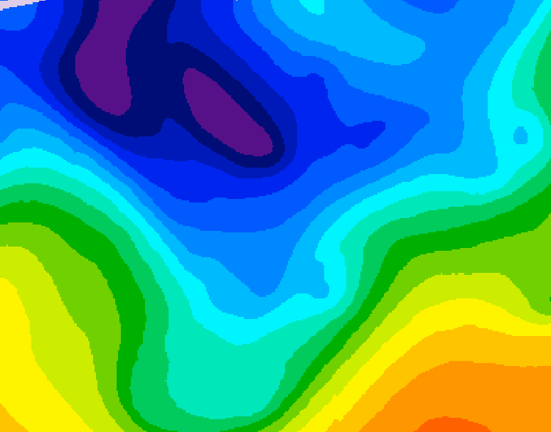 GDPS 500 millibar geopotential height 162 hour forecast chart for Canada based on 2026/01/02 1200Z data