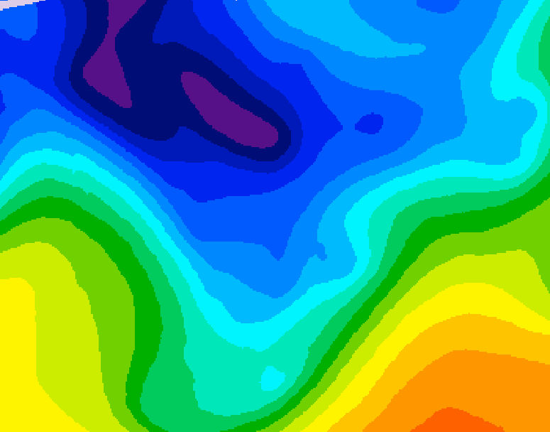 GDPS 500 millibar geopotential height 168 hour forecast chart for Canada based on 2026/01/02 1200Z data
