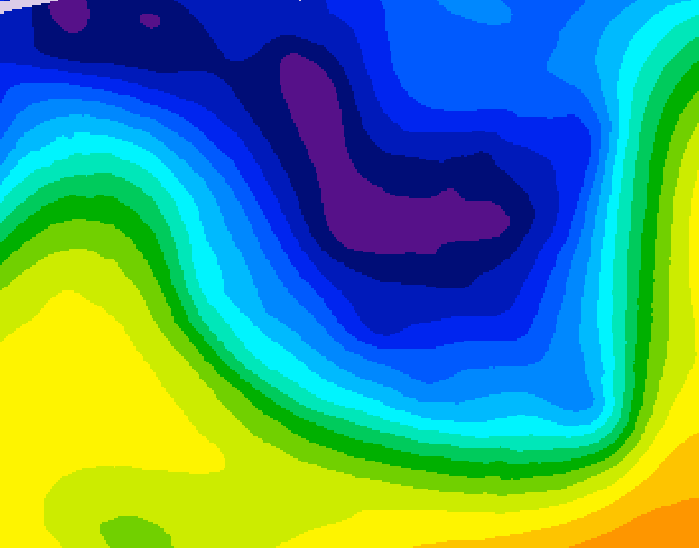 GDPS 500 millibar geopotential height 234 hour forecast chart for Canada based on 2026/01/02 1200Z data