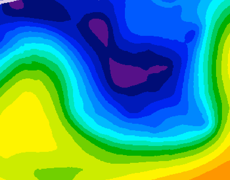 GDPS 500 millibar geopotential height 240 hour forecast chart for Canada based on 2026/01/02 1200Z data