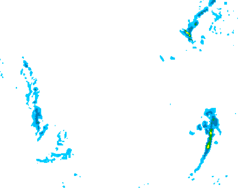 GDPS precipitation 132 hour forecast chart for Canada based on 2026/01/02 0000Z data