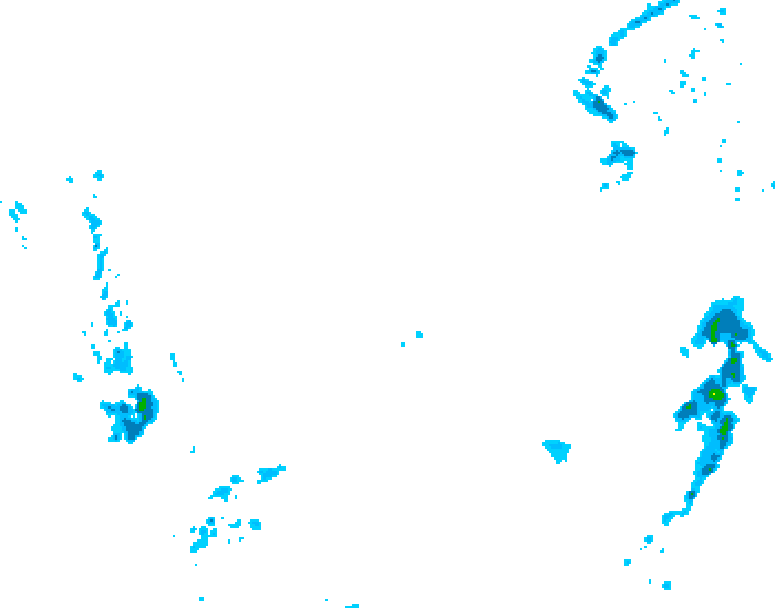 GDPS precipitation 126 hour forecast chart for Canada based on 2026/01/02 1200Z data