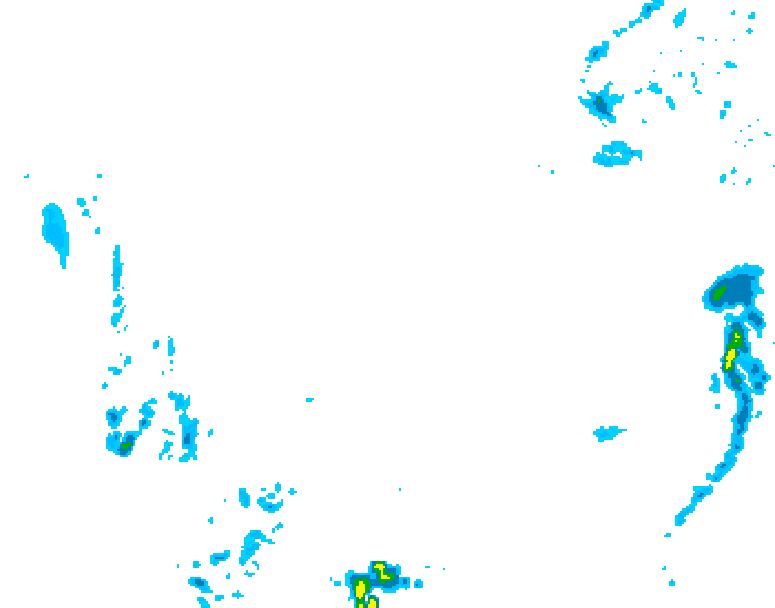GDPS precipitation 132 hour forecast chart for Canada based on 2026/01/02 1200Z data