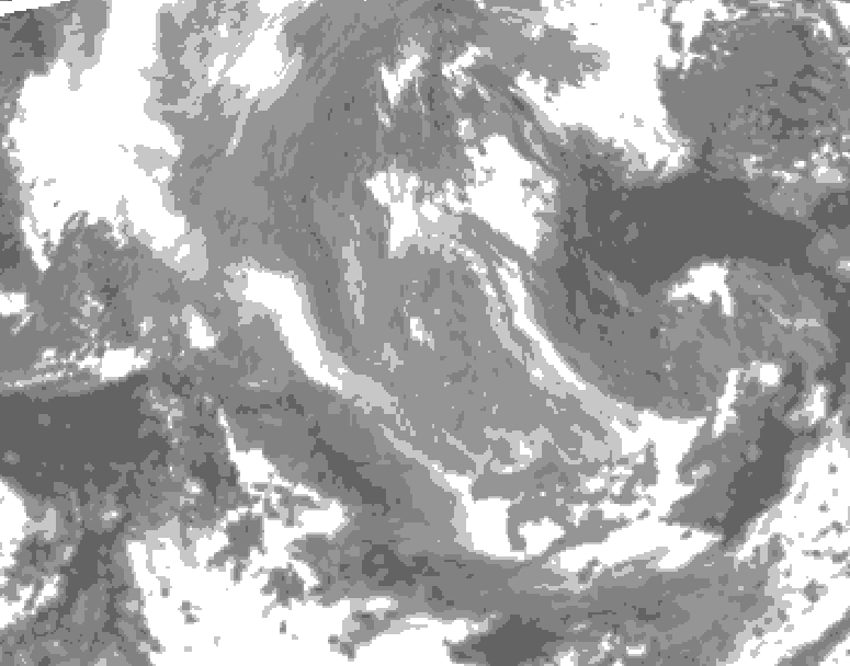 GDPS total cloud 024 hour forecast chart for Canada based on 2026/01/02 0000Z data