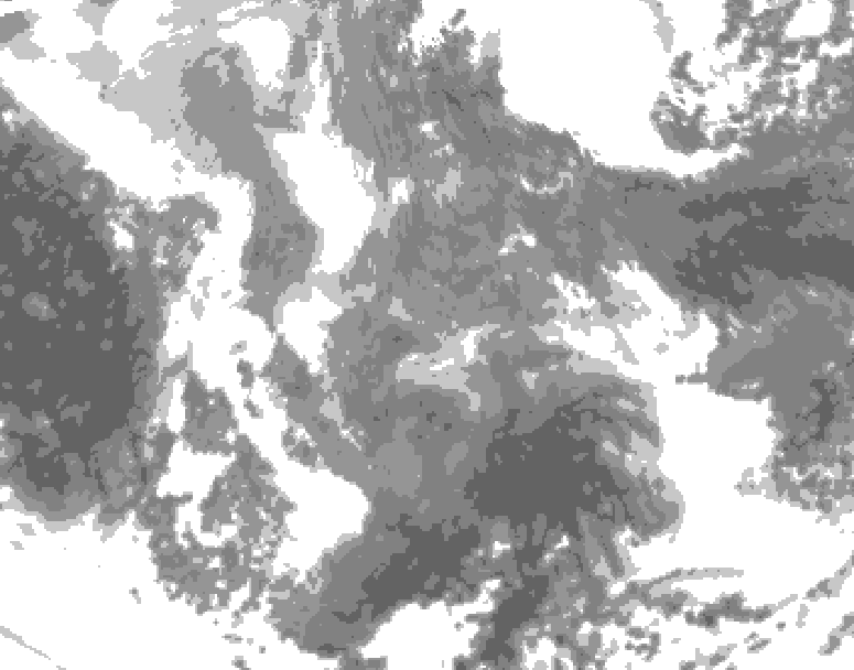 GDPS total cloud 168 hour forecast chart for Canada based on 2026/01/02 0000Z data