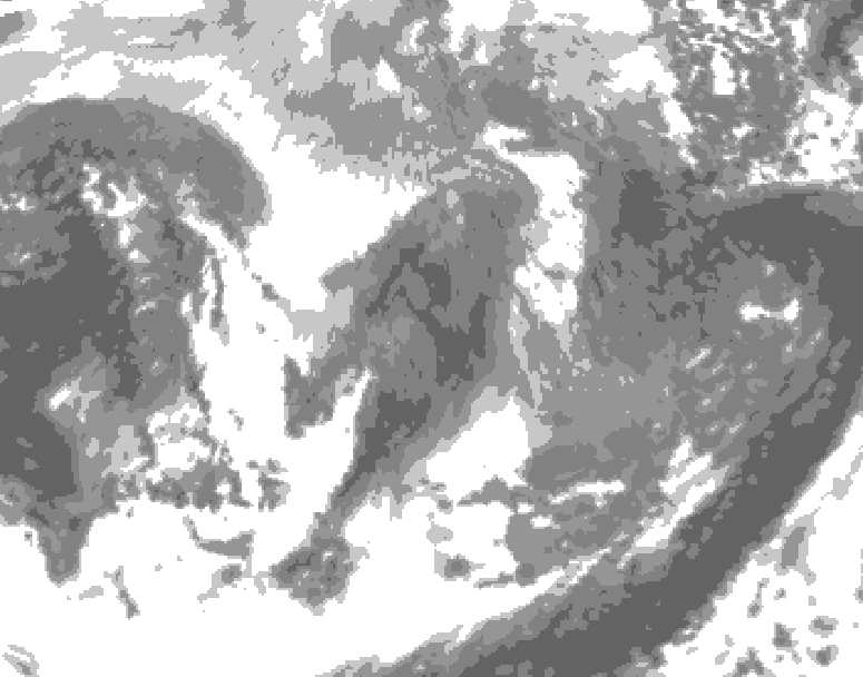GDPS total cloud 234 hour forecast chart for Canada based on 2026/01/02 0000Z data