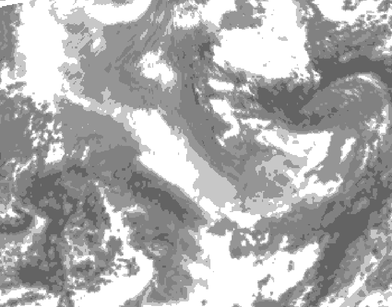 GDPS total cloud 048 hour forecast chart for Canada based on 2026/01/02 1200Z data