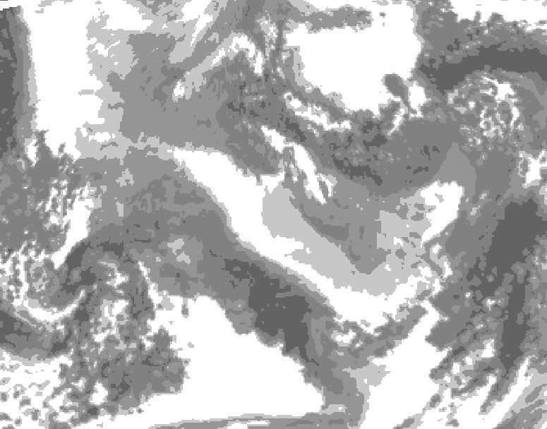GDPS total cloud 060 hour forecast chart for Canada based on 2026/01/02 1200Z data