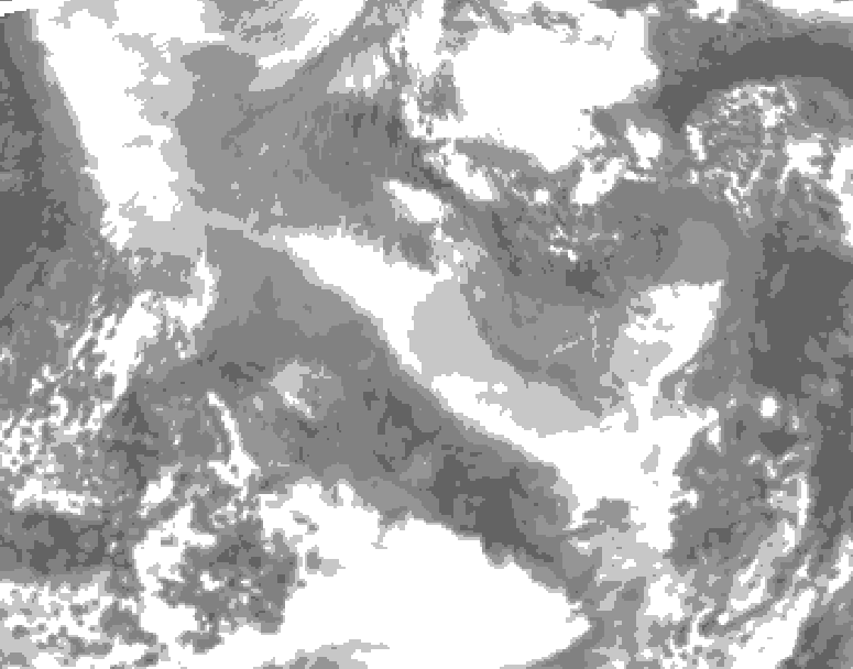 GDPS total cloud 066 hour forecast chart for Canada based on 2026/01/02 1200Z data