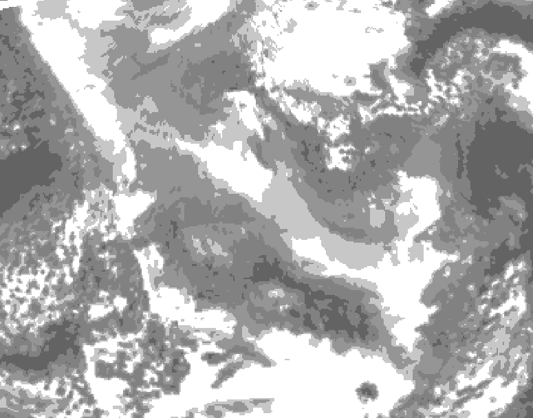 GDPS total cloud 072 hour forecast chart for Canada based on 2026/01/02 1200Z data