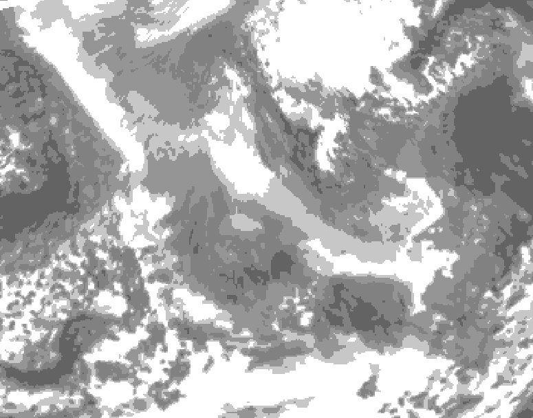 GDPS total cloud 078 hour forecast chart for Canada based on 2026/01/02 1200Z data