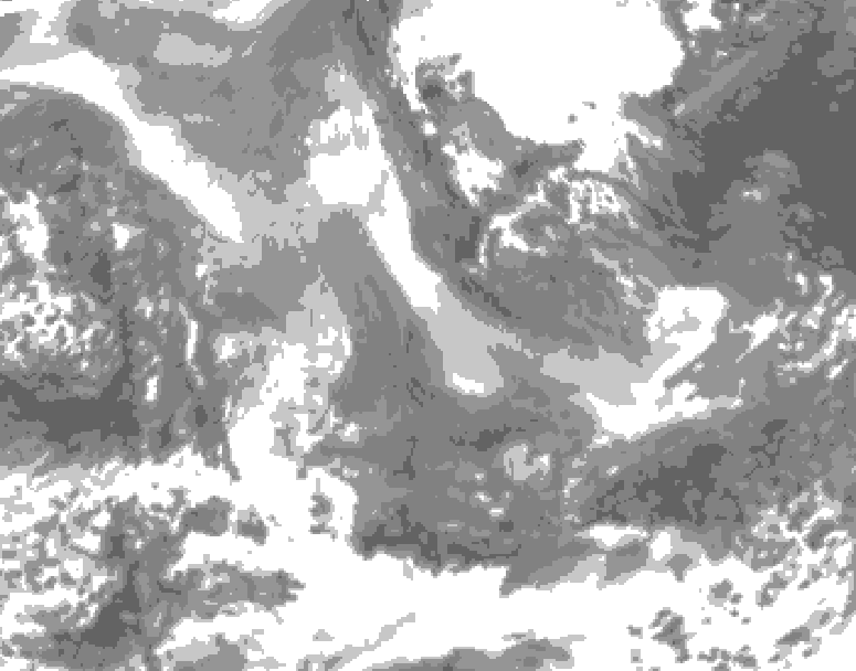 GDPS total cloud 090 hour forecast chart for Canada based on 2026/01/02 1200Z data