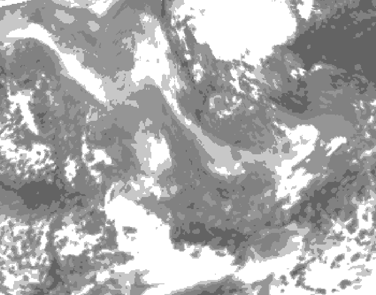 GDPS total cloud 096 hour forecast chart for Canada based on 2026/01/02 1200Z data