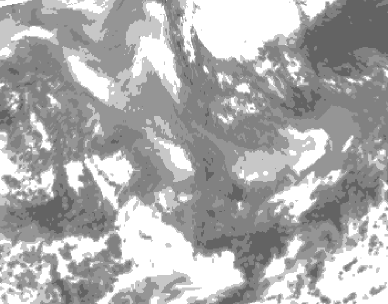 GDPS total cloud 102 hour forecast chart for Canada based on 2026/01/02 1200Z data