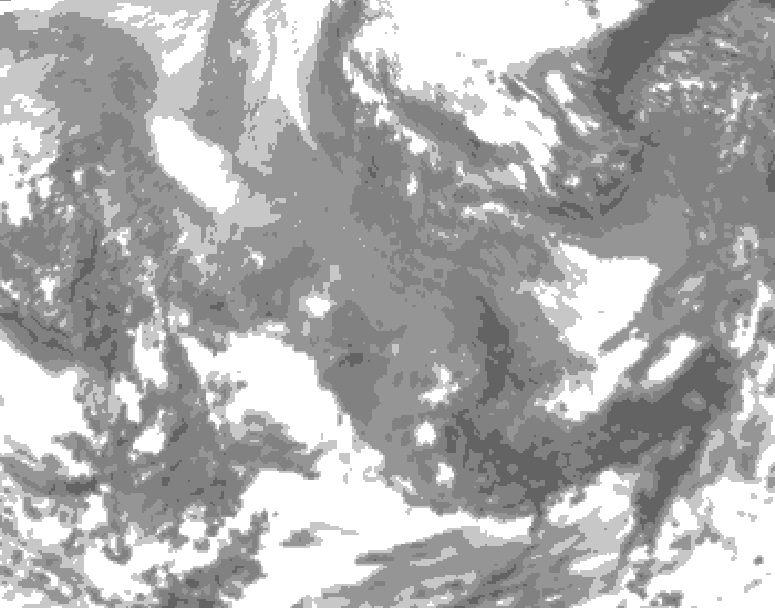 GDPS total cloud 114 hour forecast chart for Canada based on 2026/01/02 1200Z data