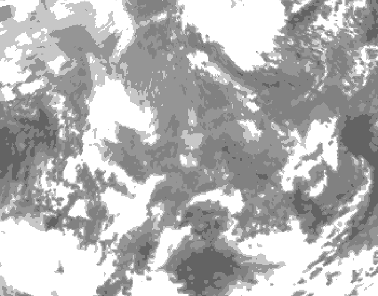 GDPS total cloud 138 hour forecast chart for Canada based on 2026/01/02 1200Z data